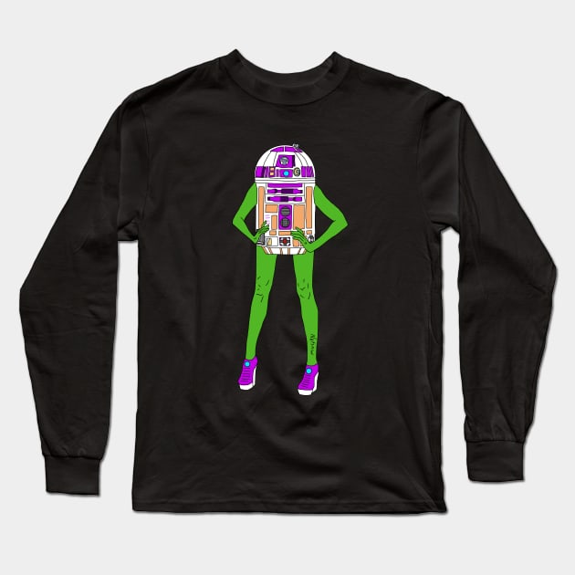 Alien Robot Cosplay Long Sleeve T-Shirt by notsniwart